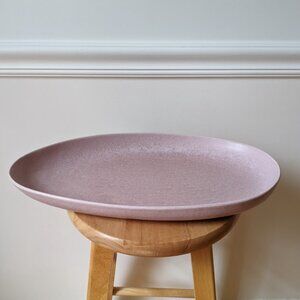 CRATE & BARREL Large Ceramic Serving Platter - Blush Pink/Lilac